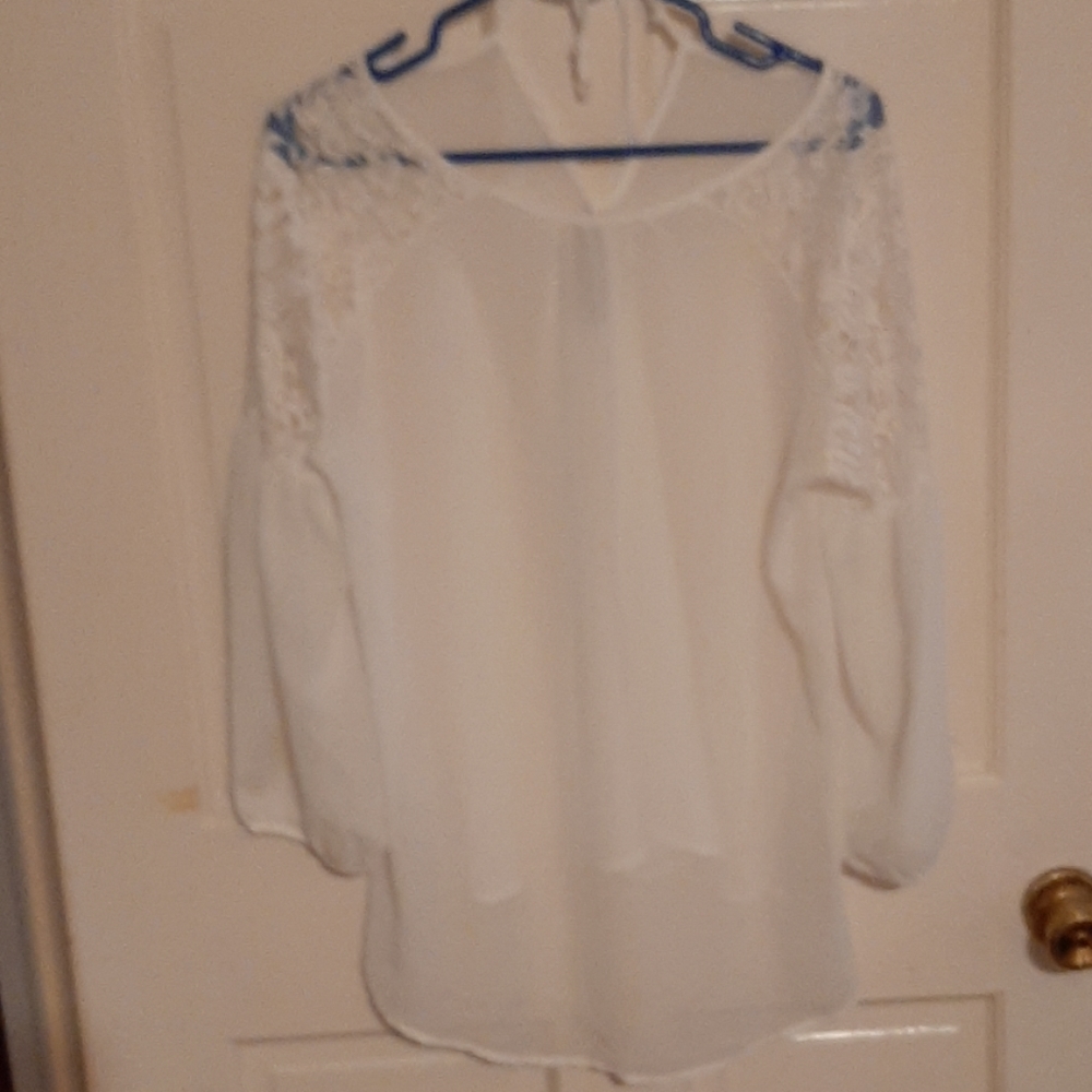 Sheer white blouse